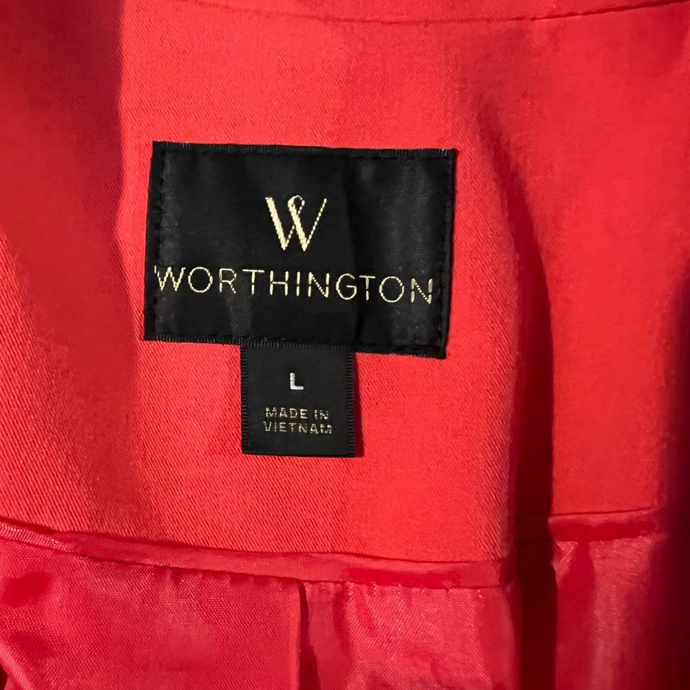 WORTHINGTON Women's Long Sleeve Button Front Professional Work Blazer Size L - Picture 7 of 11